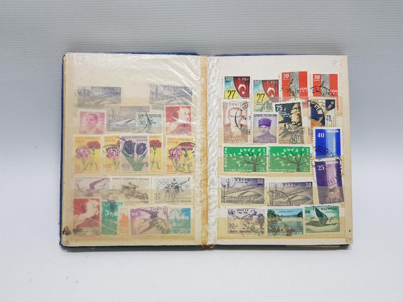 BİR ALBÜM DOLUSU ANTİKA PUL KOLEKSİYONU 