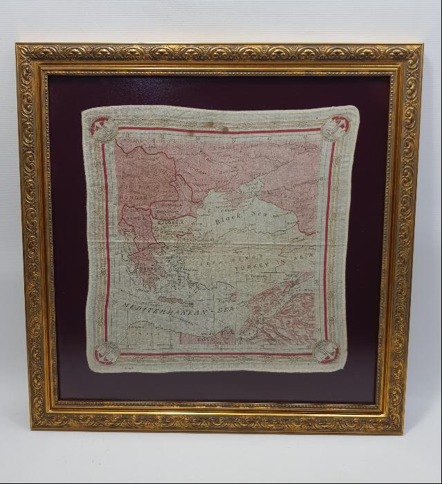 ÇANAKKALE SAVAŞI KONULU ÇOK NADİR HARİTA MENDİL