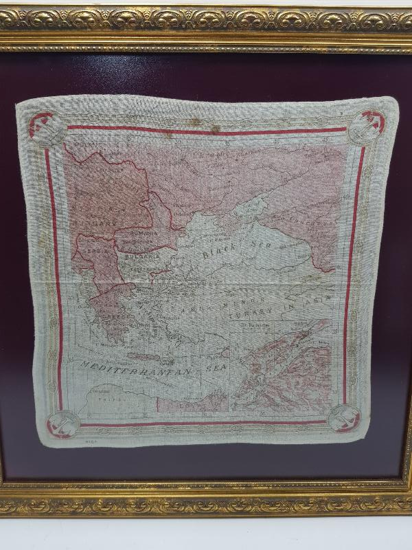 ÇANAKKALE SAVAŞI KONULU ÇOK NADİR HARİTA MENDİL