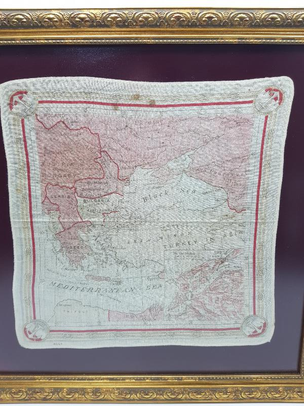 ÇANAKKALE SAVAŞI KONULU ÇOK NADİR HARİTA MENDİL