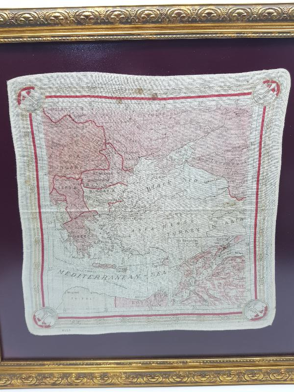 ÇANAKKALE SAVAŞI KONULU ÇOK NADİR HARİTA MENDİL