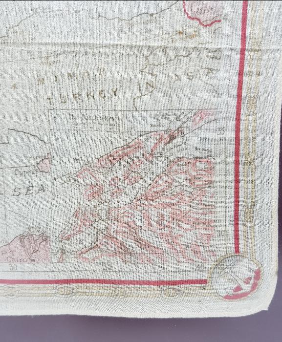 ÇANAKKALE SAVAŞI KONULU ÇOK NADİR HARİTA MENDİL