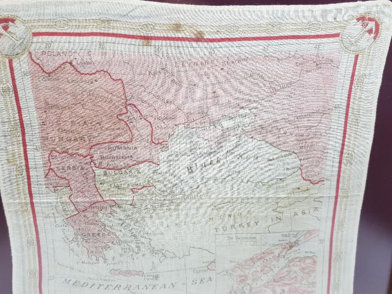 ÇANAKKALE SAVAŞI KONULU ÇOK NADİR HARİTA MENDİL