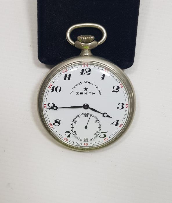 ÇİL KONDÜSYONDA TC DEVLET DEMİRYOLLARI ZENITH CEP SAATİ