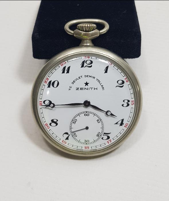 ÇİL KONDÜSYONDA TC DEVLET DEMİRYOLLARI ZENITH CEP SAATİ