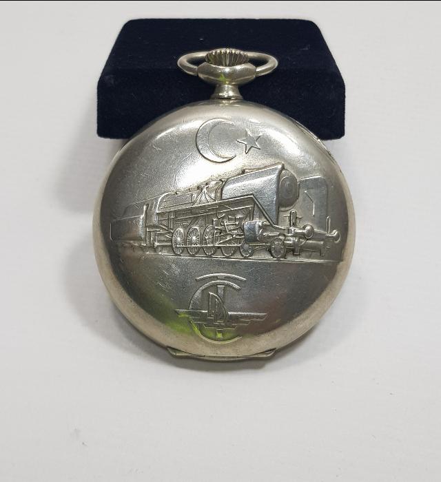 ÇİL KONDÜSYONDA TC DEVLET DEMİRYOLLARI ZENITH CEP SAATİ