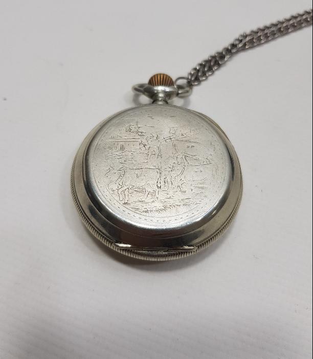 GRAVÜR KASA ANTİKA CEP SAATİ 