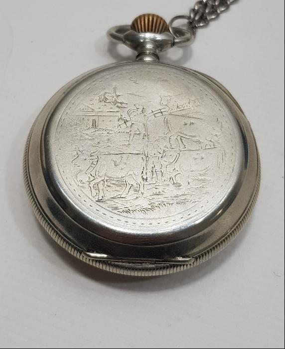 GRAVÜR KASA ANTİKA CEP SAATİ 