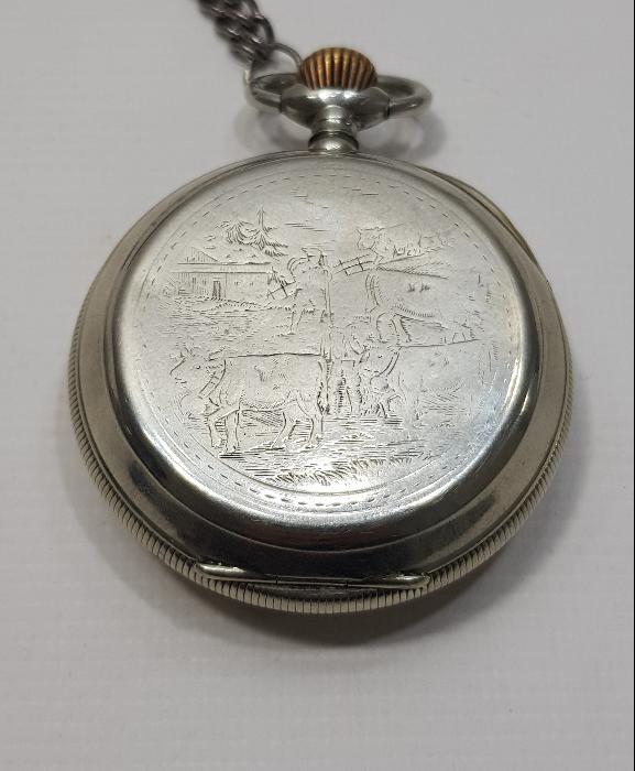 GRAVÜR KASA ANTİKA CEP SAATİ 