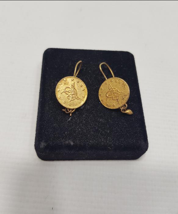 OSMANLI DÖNEMİ ALTIN KAPLAMA KÜPE