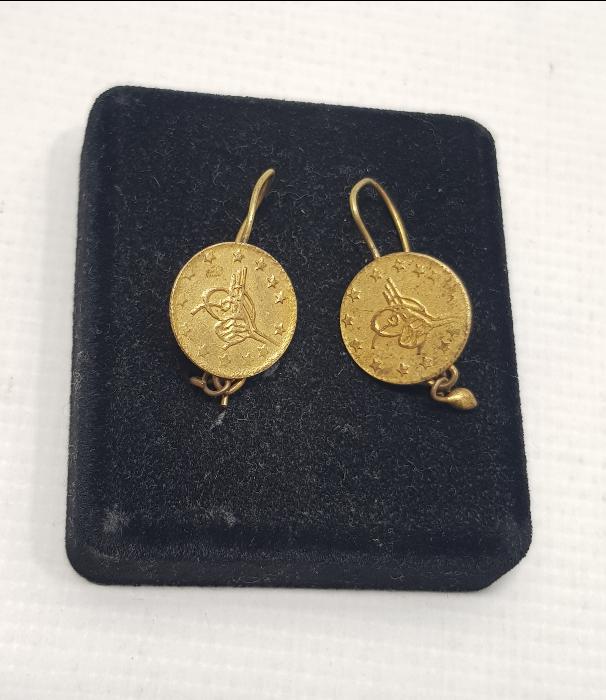 OSMANLI DÖNEMİ ALTIN KAPLAMA KÜPE