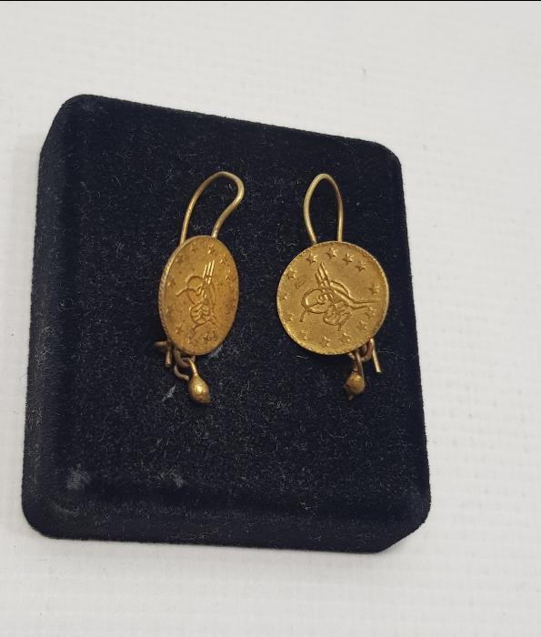 OSMANLI DÖNEMİ ALTIN KAPLAMA KÜPE