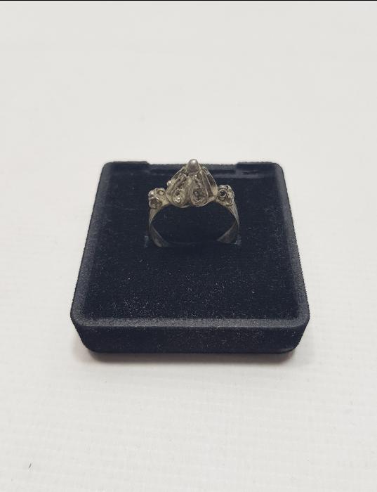 OSMANLI DÖNEMİ TEKKE İŞİ KUBBE FORMLU GÜMÜŞ YÜZÜK