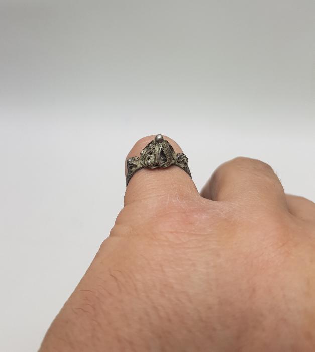 OSMANLI DÖNEMİ TEKKE İŞİ KUBBE FORMLU GÜMÜŞ YÜZÜK