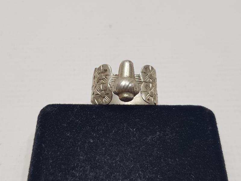 OSMANLI DÖNEMİ TEKKE İŞİ MEVLEVİ SİKKE FORMLU GÜMÜŞ YÜZÜK