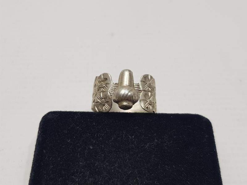 OSMANLI DÖNEMİ TEKKE İŞİ MEVLEVİ SİKKE FORMLU GÜMÜŞ YÜZÜK