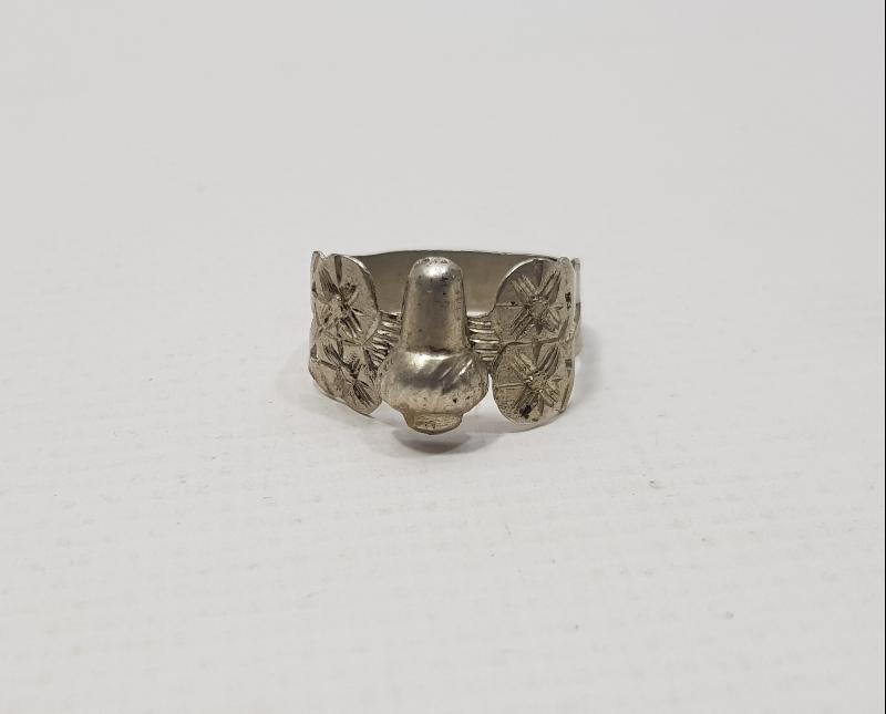 OSMANLI DÖNEMİ TEKKE İŞİ MEVLEVİ SİKKE FORMLU GÜMÜŞ YÜZÜK