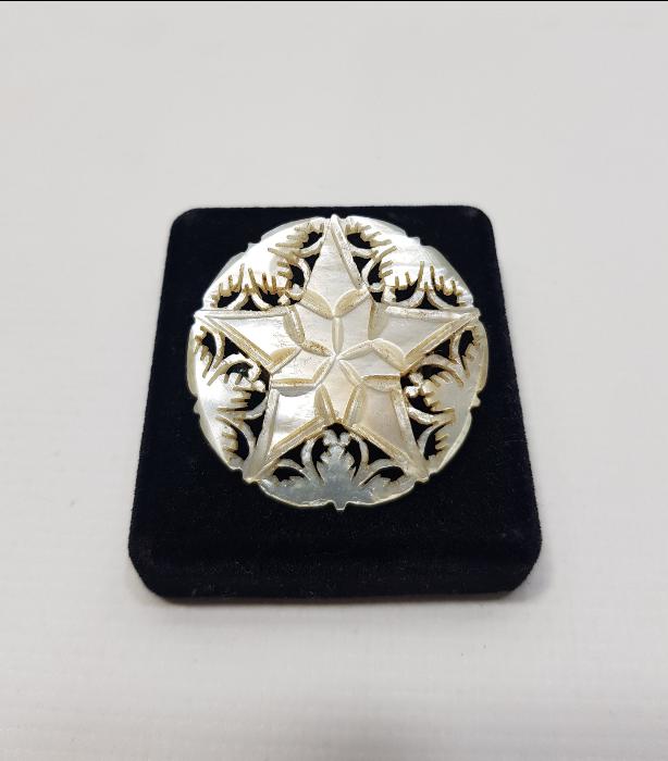 OSMANLI DÖNEMİ YILDIZ FORMLU SEDEF BROŞ