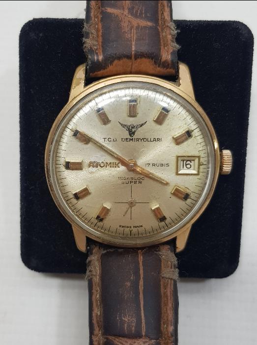 T.C. DEVLET DEMİRYOLLARI KURMALI ERKEK KOL SAATİ