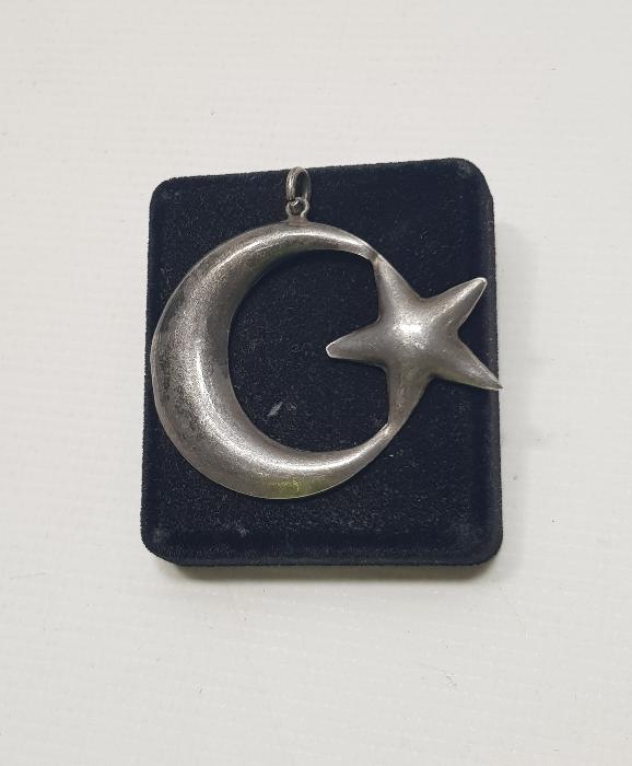 TÜRK BAYRAĞI FORMLU GÜMÜŞ KOLYE UCU