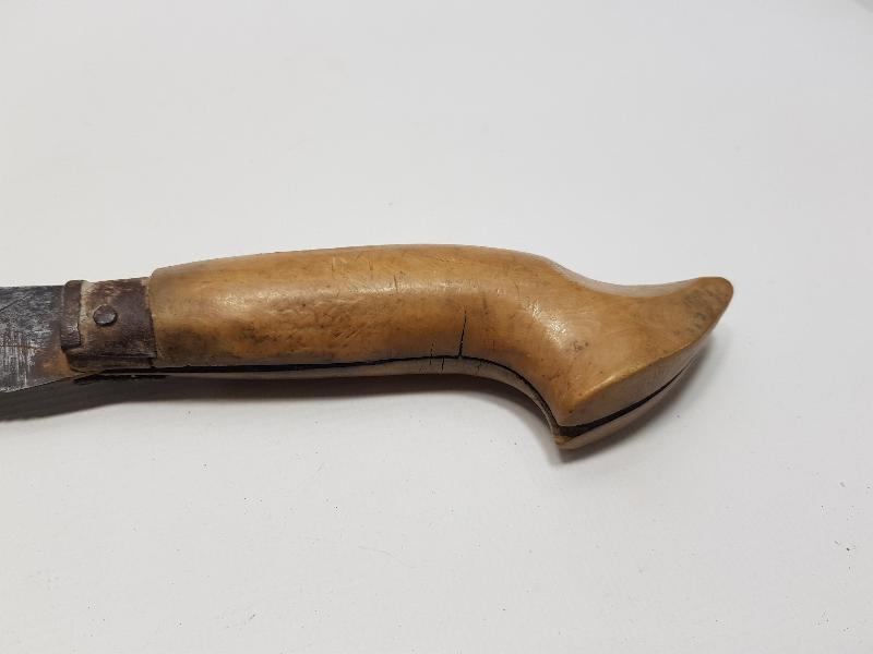 OSMANLICA YEŞİL BURSA YADİGARI YAZILI BAĞ BIÇAĞI