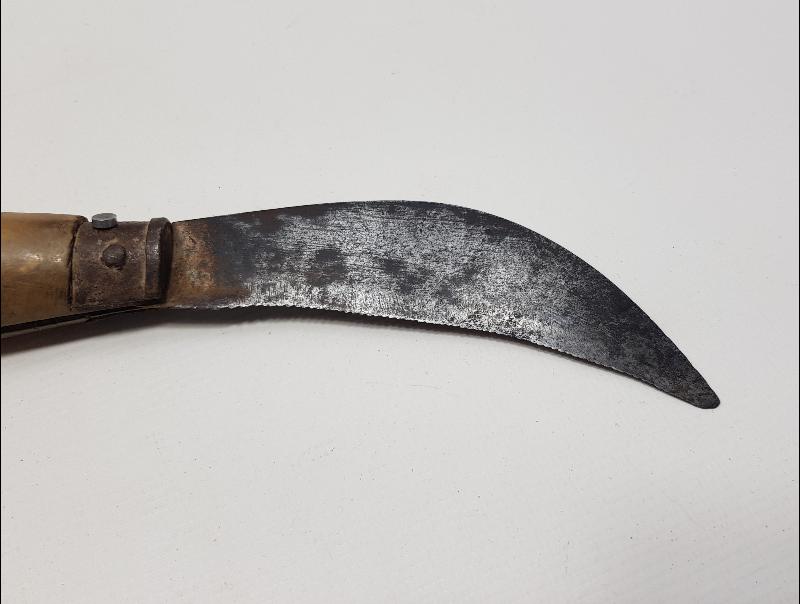 OSMANLICA YEŞİL BURSA YADİGARI YAZILI BAĞ BIÇAĞI