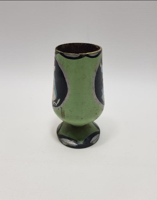 MEVLANA VE SEMAZEN KONULU EL BOYAMA AHŞAP KADEH