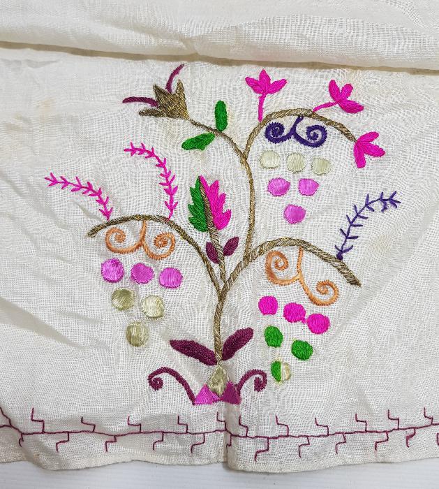 OSMANLI DÖNEMİ EL İŞLEME İPEK SEHPA ÖRTÜSÜ