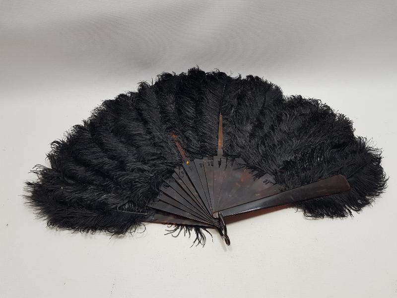 OSMANLI DÖNEMİ BAĞA SAPLI KUŞ TÜYLÜ ÇOK NADİR YELPAZE