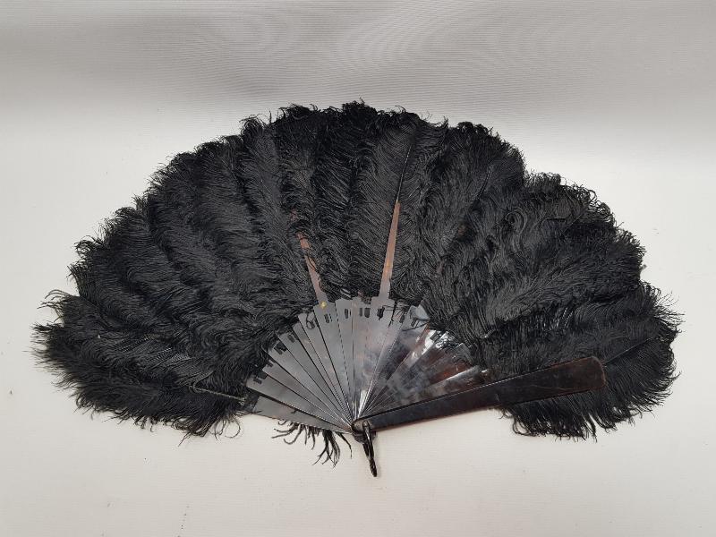 OSMANLI DÖNEMİ BAĞA SAPLI KUŞ TÜYLÜ ÇOK NADİR YELPAZE