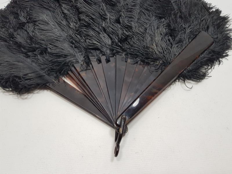 OSMANLI DÖNEMİ BAĞA SAPLI KUŞ TÜYLÜ ÇOK NADİR YELPAZE