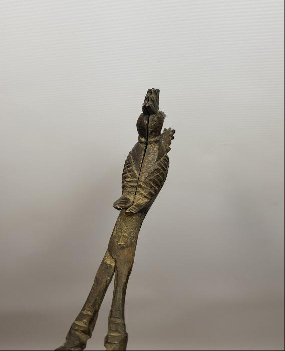 OSMANLI DÖNEMİ ERMENİ İŞİ TAVUSKUŞU FORMLU MUM MAKASI