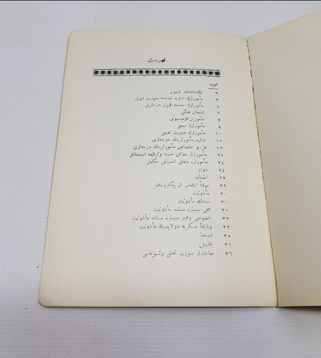 OSMANLICA KİTAP: TC TÜTÜN İNHİSAR İDARESİ MEMURLARINA MAHSUS DAHİLİ NİZAMNAME