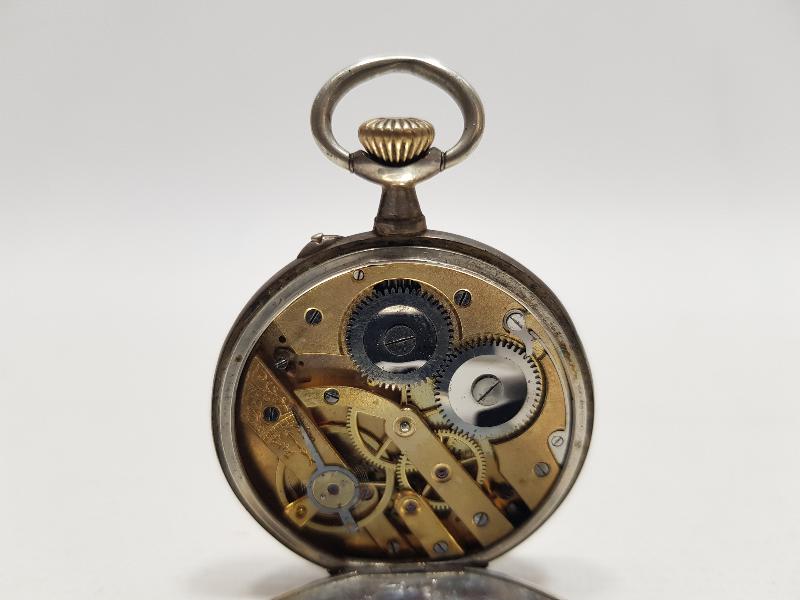 ANTİKA GÜMÜŞ KASA CEP SAATİ