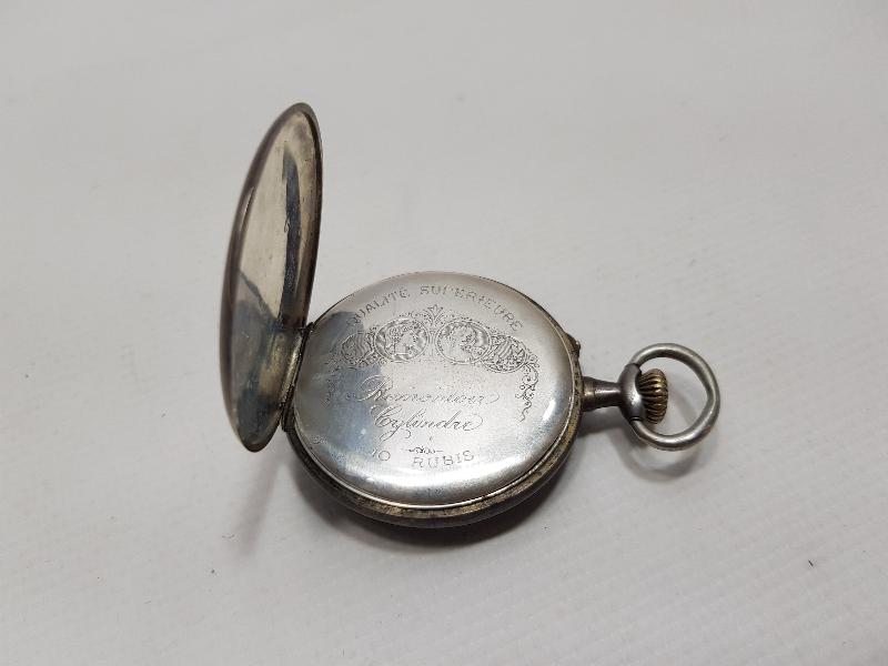 ANTİKA GÜMÜŞ KASA CEP SAATİ