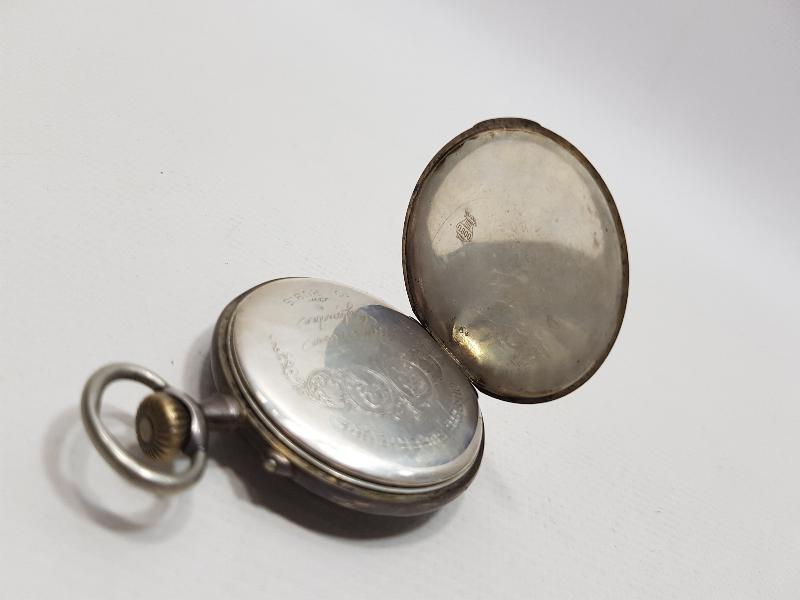 ANTİKA GÜMÜŞ KASA CEP SAATİ