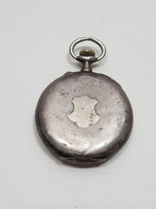 ANTİKA GÜMÜŞ KASA CEP SAATİ