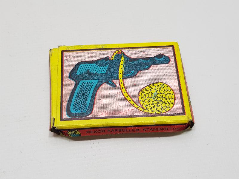 ANTİKA OYUNCAK: OTOMATİK TABANCA ŞERİT KAPSÜLLERİ 