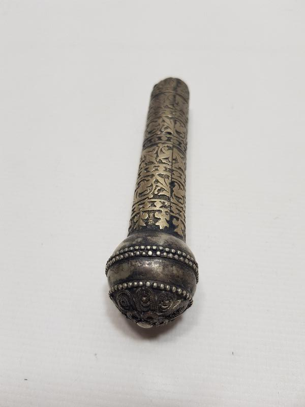 ANTİKA TÜRKMEN İŞİ GÜMÜŞ KIRBAÇ SAPI