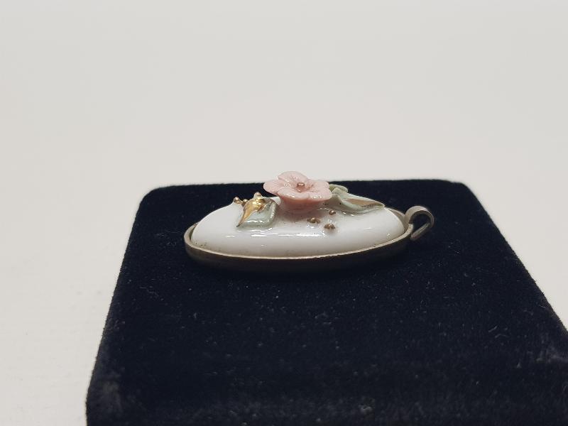 FRANSIZ YAPIMI ANTİKA PORSELEN KOLYE UCU