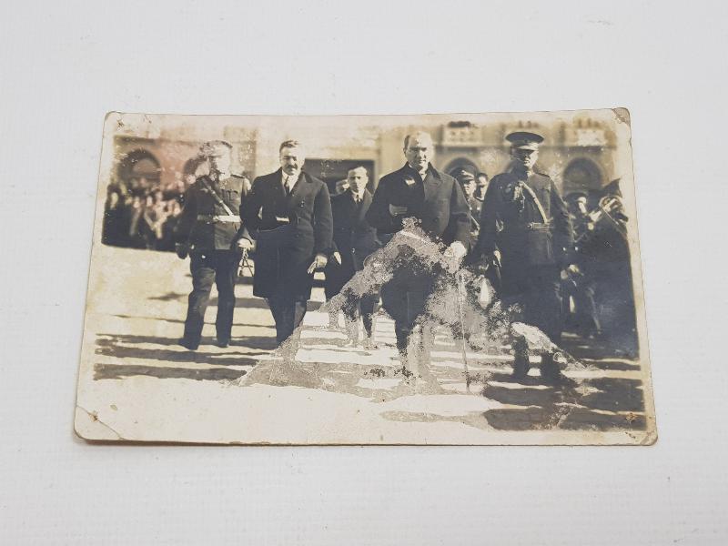 GAZİ MUSTAFA KEMAL ATATÜRK VE BERABERİNDEKİLER ORJİNAL FOTOĞRAF