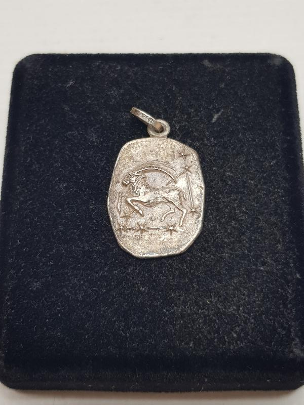 OĞLAK BURCU GÜMÜŞ KOLYE UCU