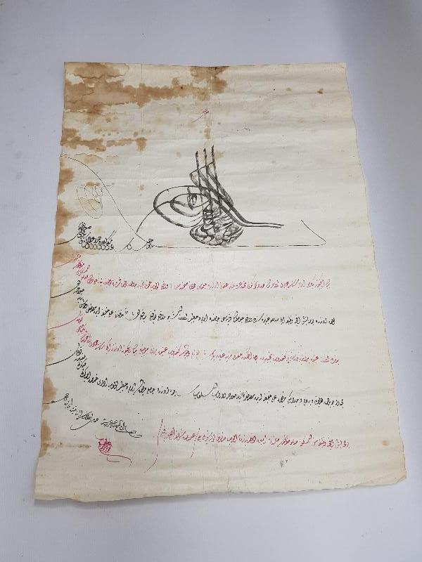 OSMANLI DÖNEMİ EL ÇEKME BERAT