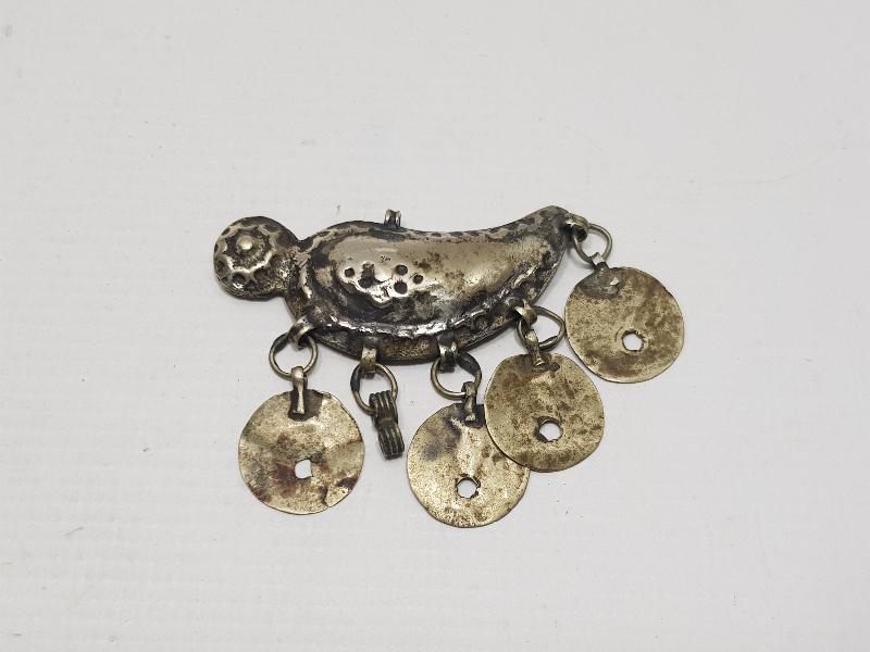 OSMANLI DÖNEMİ GÜMÜŞ BİR ÇİFT FES SÜSÜ 