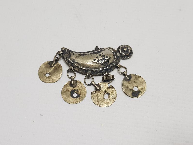 OSMANLI DÖNEMİ GÜMÜŞ BİR ÇİFT FES SÜSÜ 