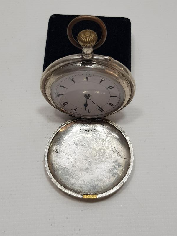 OSMANLI KADRANLI KAFKAS İŞİ GÜMÜŞ CEP SAATİ