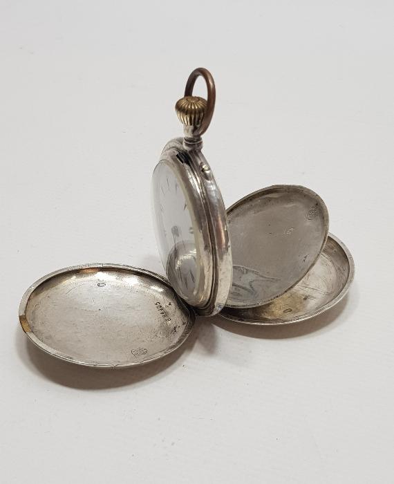 OSMANLI KADRANLI KAFKAS İŞİ GÜMÜŞ CEP SAATİ