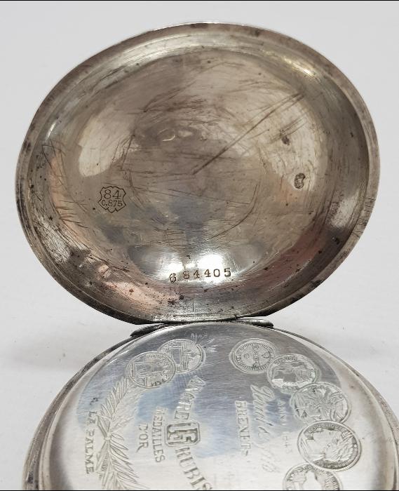 OSMANLI KADRANLI KAFKAS İŞİ GÜMÜŞ CEP SAATİ