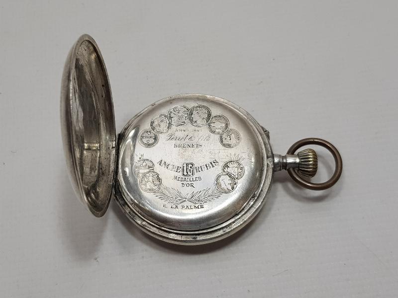 OSMANLI KADRANLI KAFKAS İŞİ GÜMÜŞ CEP SAATİ