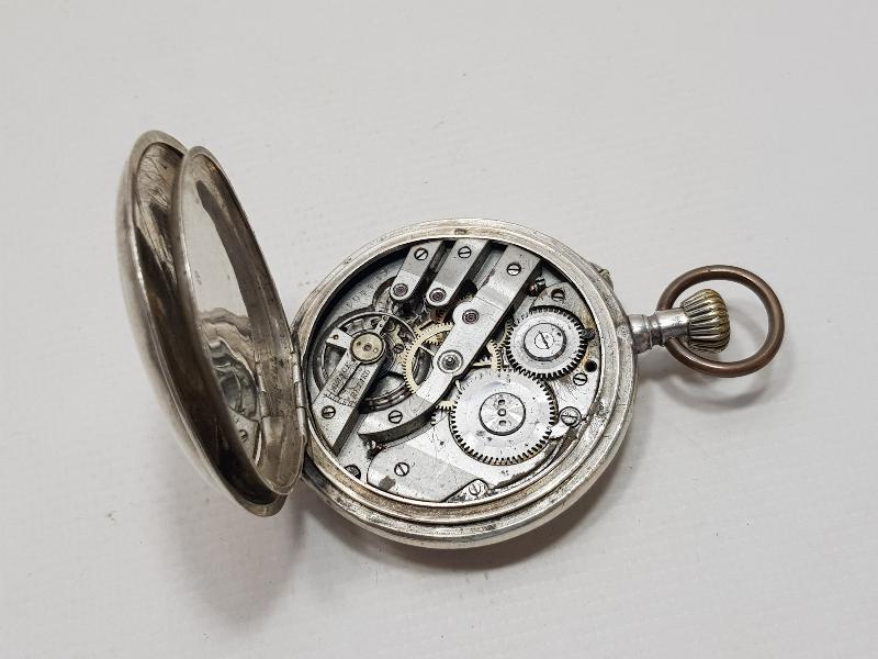 OSMANLI KADRANLI KAFKAS İŞİ GÜMÜŞ CEP SAATİ